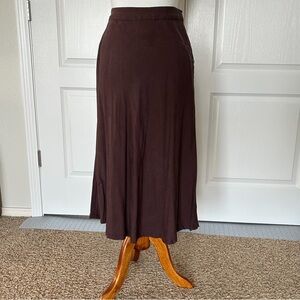 Euro Chocolate Textured Midi Skirt